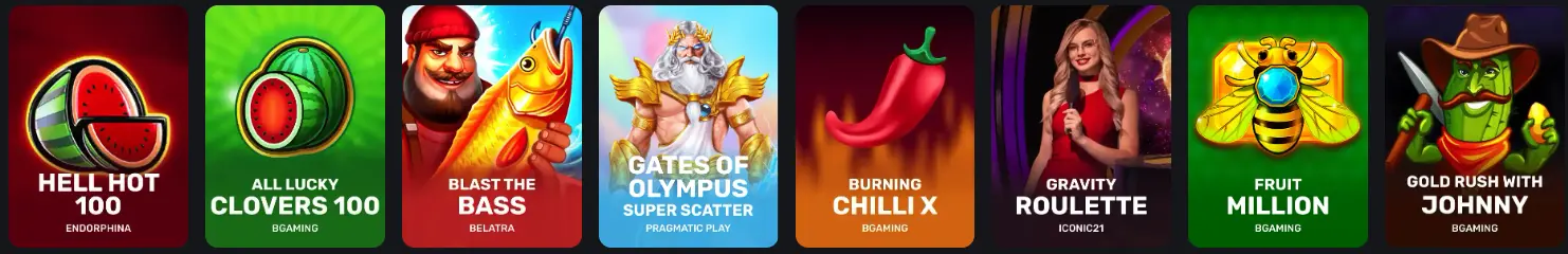 Falcon Casino Game Categories