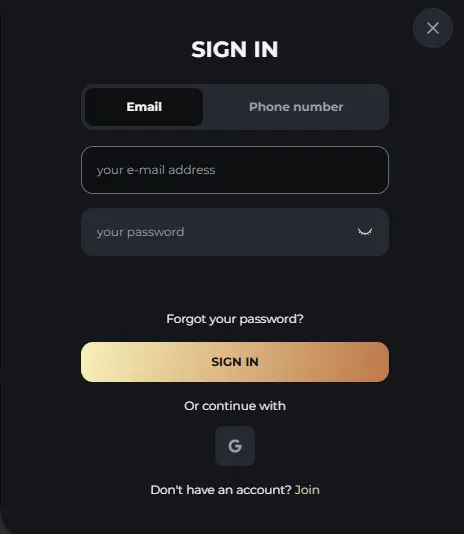 falcon casino login guide
